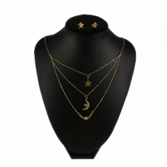 Stainless steel jewelry set Star necklace and earrings