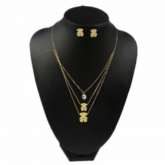 Stainless steel jewelry set Necklace and earrings