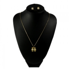Stainless steel jewelry set Boys girl necklace and earrings