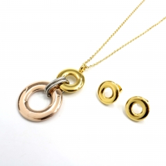 Stainless steel jewelry set  Necklace and earrings
