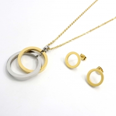 Stainless steel jewelry set  Necklace and earrings