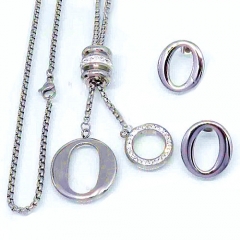 Stainless steel jewelry set Necklace and earrings