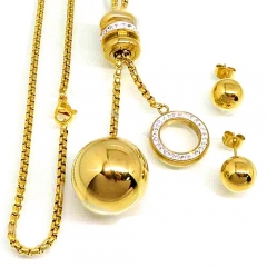 Stainless steel jewelry set Necklace and earrings