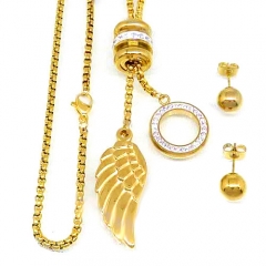 Stainless steel jewelry set Necklace and earrings