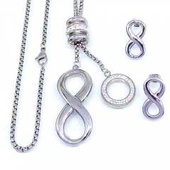 Stainless steel jewelry set Necklace and earrings