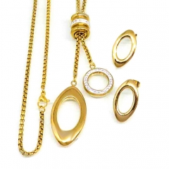 Stainless steel jewelry set Necklace and earrings