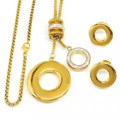 Stainless steel jewelry set Necklace and earrings