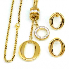 Stainless steel jewelry set Necklace and earrings