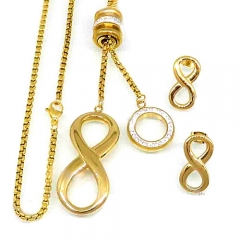 Stainless steel jewelry set Necklace and earrings