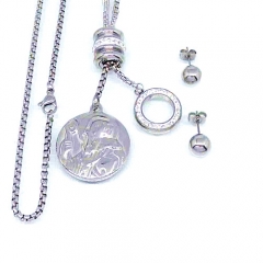 Stainless steel jewelry set Necklace and earrings