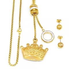 Stainless steel jewelry set Necklace and earrings
