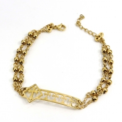 6MM Bead Stainless Steel Religious Bracelet