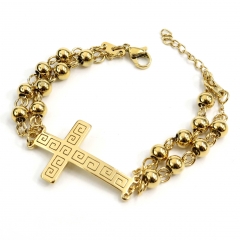 6MM beads stainless steel religious bracelet