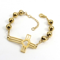 8MM Bead Stainless Steel Religious Bracelet