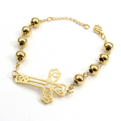8MM Bead Stainless Steel Religious Bracelet