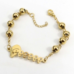 6MM beads stainless steel religious bracelet