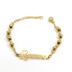 6MM beads stainless steel bracelet