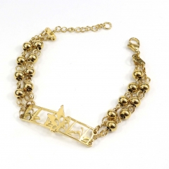 6MM beads stainless steel bracelet