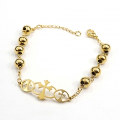 8MM beads stainless steel bracelet