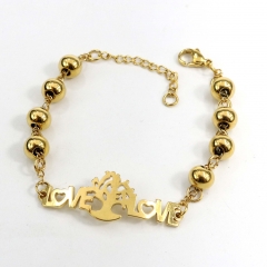 8MM Bead Stainless Steel life Tree Bracelet