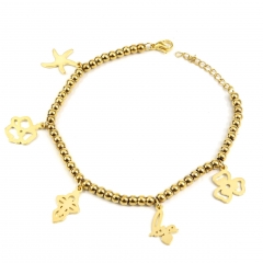4MM beads stainless steel bracelet
