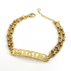 4MM beads stainless steel bracelet