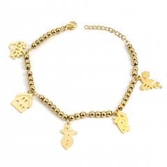 4MM beads stainless steel bracelet