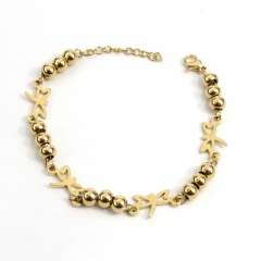 6MM beads stainless steel dragonfly bracelet