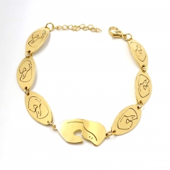 Stainless steel Virgin Mary bracelet