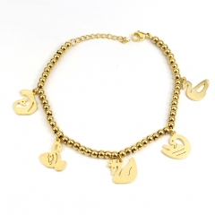 6MM beads stainless steel bracelet