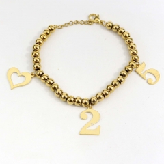 6MM beads stainless steel bracelet