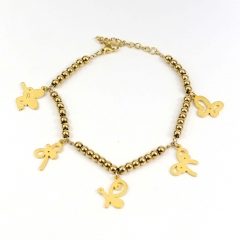 4MM beads stainless steel bracelet