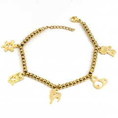 4MM beads stainless steel bracelet