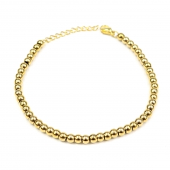 4MM beads stainless steel bracelet