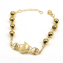 8MM beads stainless steel bracelet