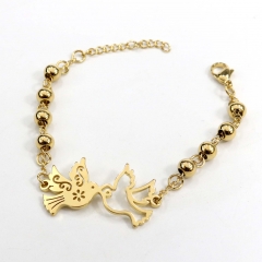 6MM beads stainless steel bracelet