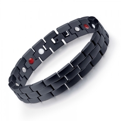 European and American Men's Stainless Steel Health 4 in 1 Magnetic Bracelet