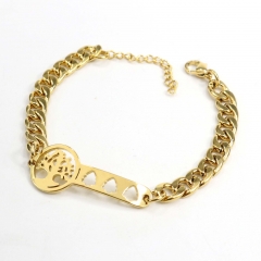 Women's stainless steel chain bracelet