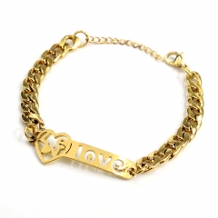 Women's stainless steel chain bracelet