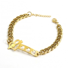 Women's stainless steel chain bracelet