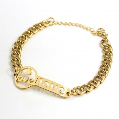 Women's stainless steel chain bracelet