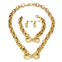 Women Stainless steel jewelry set Necklace + Earrings+Bracelet