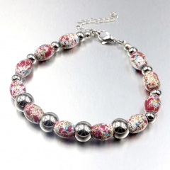 Stainless steel Jewelry Beaded Bracelet
