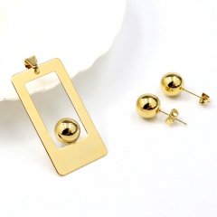 Stainless steel jewelry set Pendant and earrings Wholesale