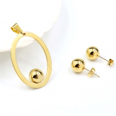 Stainless steel jewelry set Pendant and earrings Wholesale