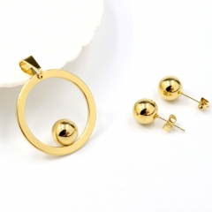 Stainless steel jewelry set Pendant and earrings Wholesale