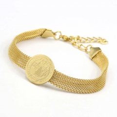 Stainless steel jewelry religious bracelet for women