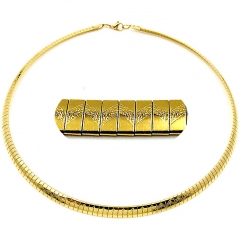 6 mm stainless steel Omega collar necklace wholesale