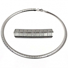 6 mm stainless steel Omega collar necklace wholesale