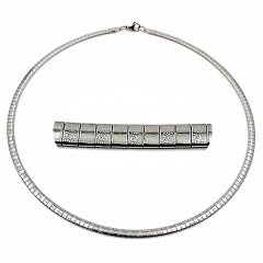 4mm stainless steel Omega collar necklace wholesale